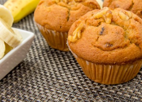 Recette Muffins vegan noix-banane-sirop d&rsquo;érable