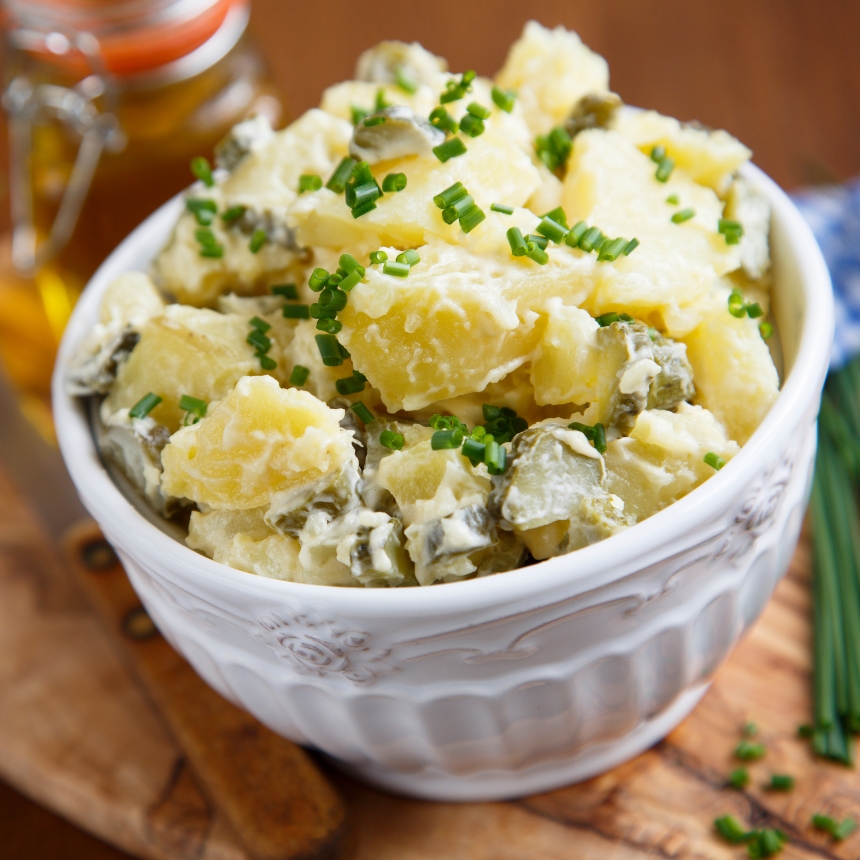 Recette Salade de pommes de terre végane au pesto de coriandre