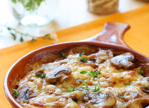 Recette Gratin pommes de terre  champignons