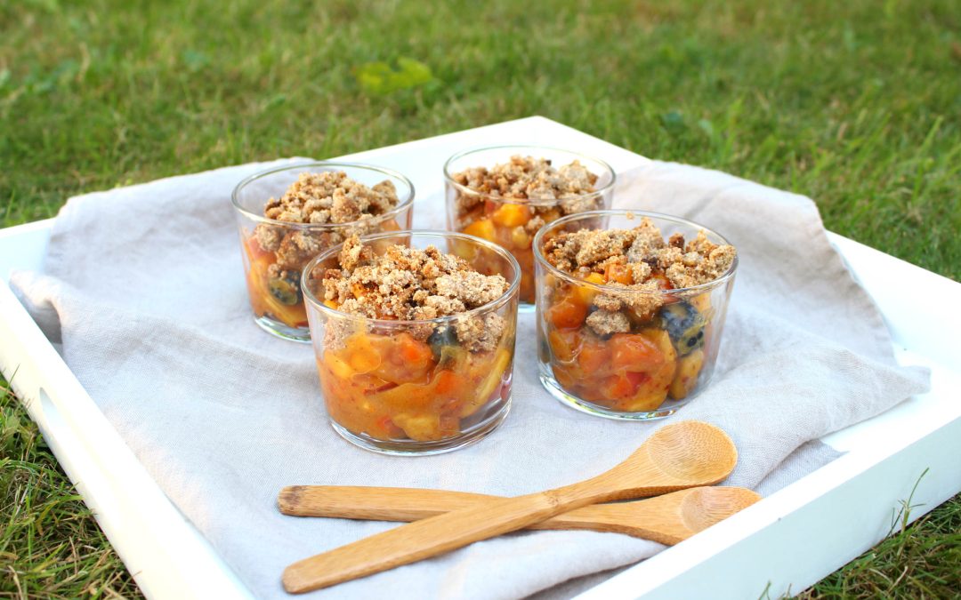 Crumble abricot & nectarine sans cuisson