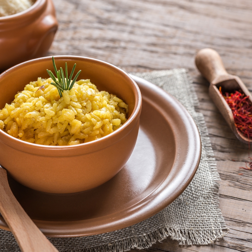 Recette Risotto végétal aux courgettes et au safran