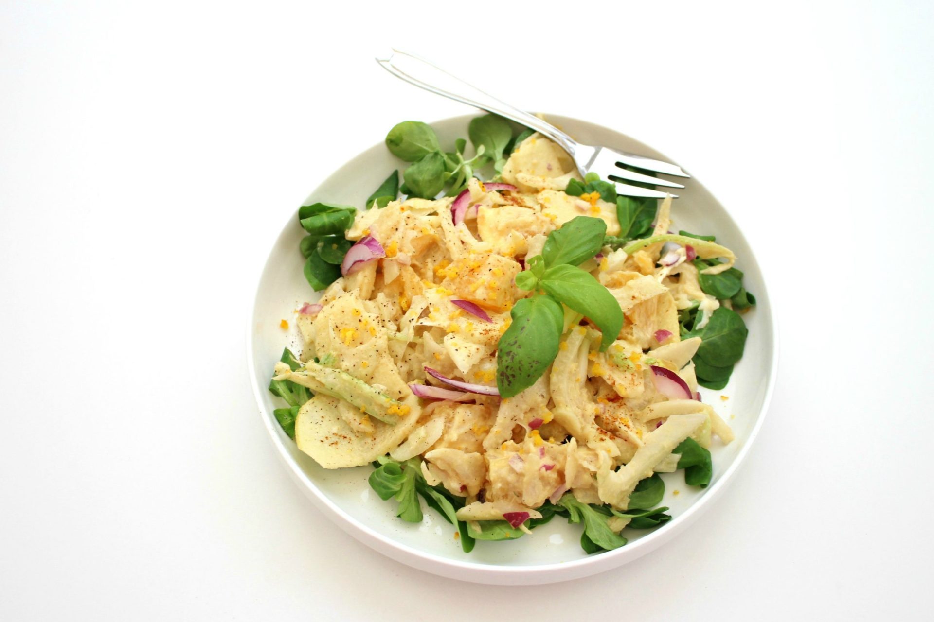 Recette Salade de fenouil, pomme et orange & sauce crémeuse