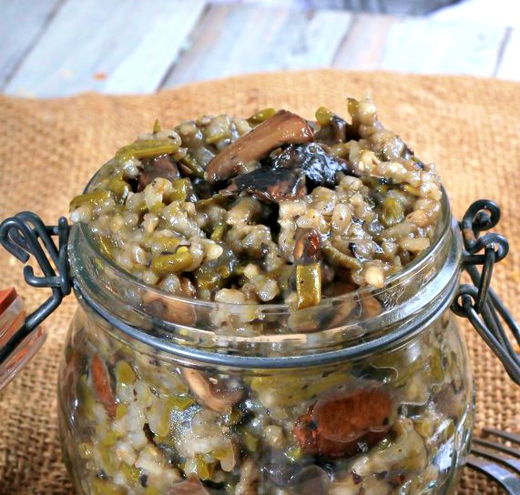 Recette Risotto aux haricots verts et champignons