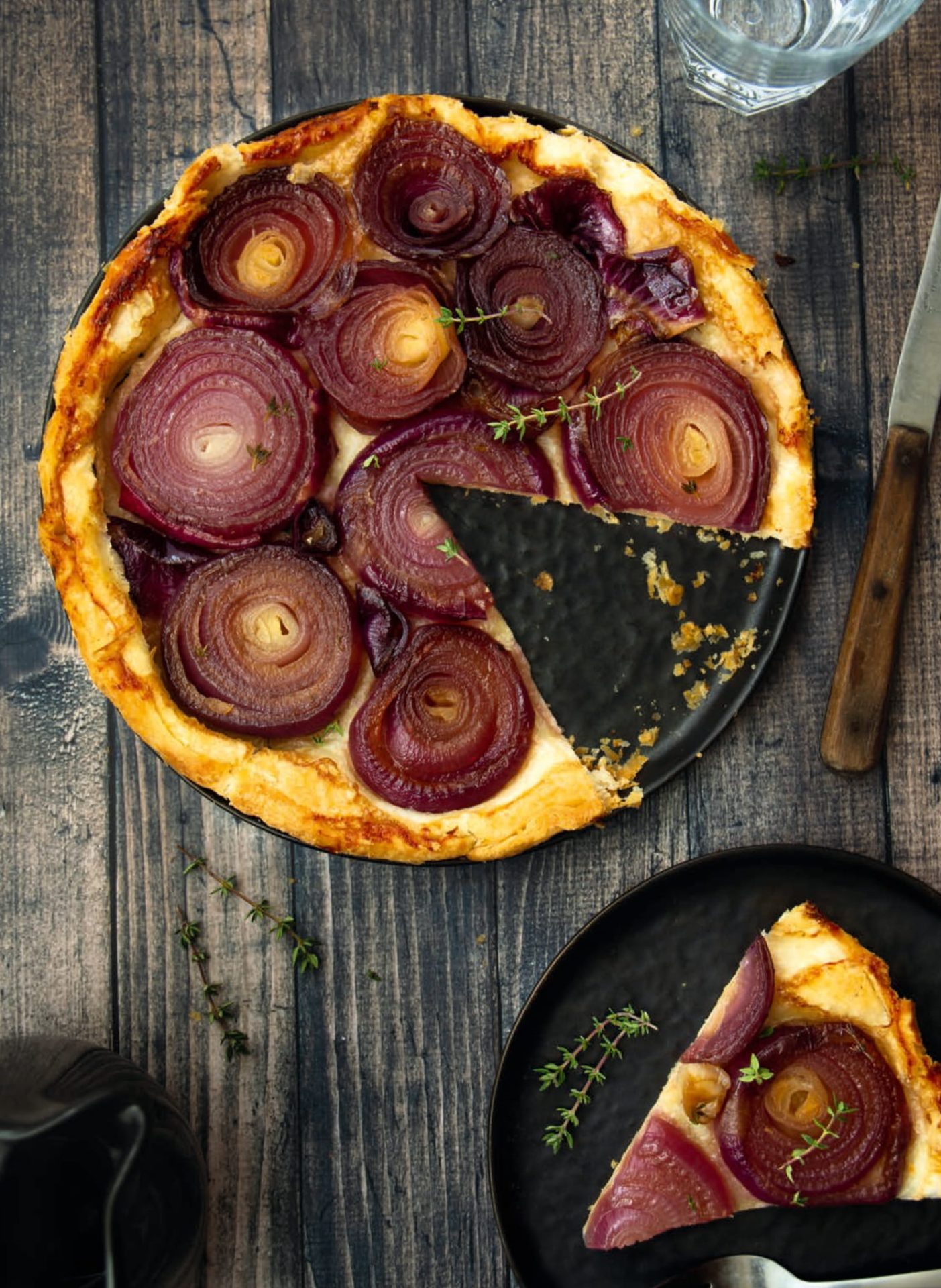 Recette Tatin d’oignons au thym et sirop d’érable
