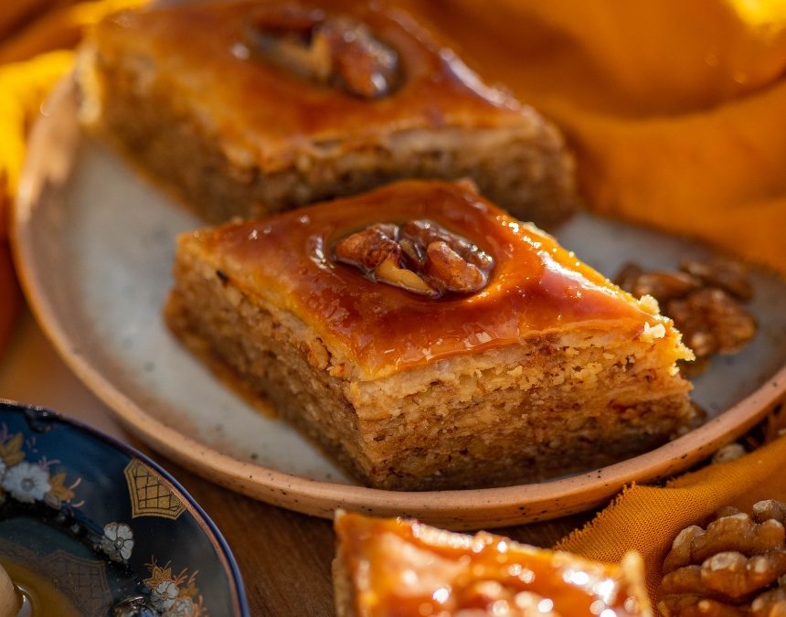 Baklava crus et végétaux