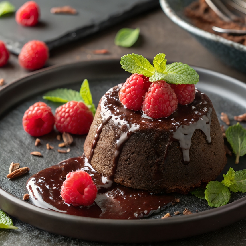 Recette Fondant cru cacao-framboise