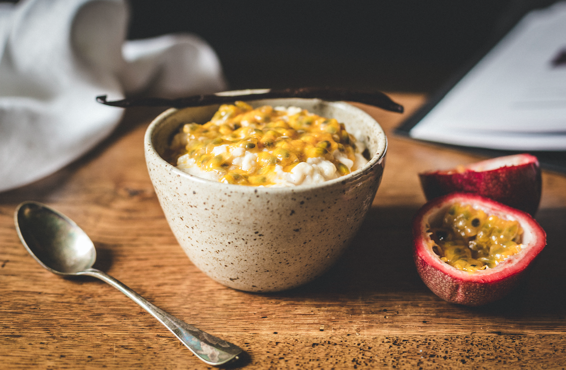 Recette Riz au lait de coco et fruit de la passion