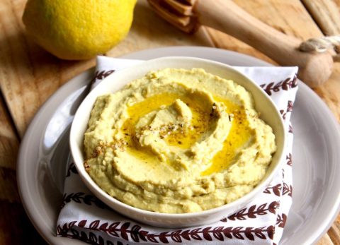 Recette Green houmous vegan