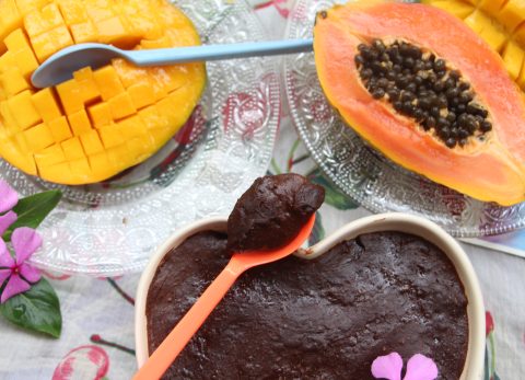 Recette Pudding chocolat, pistache et patate douce