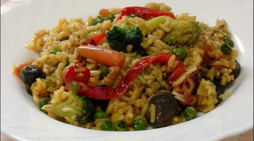 Recette Paëlla aux légumes