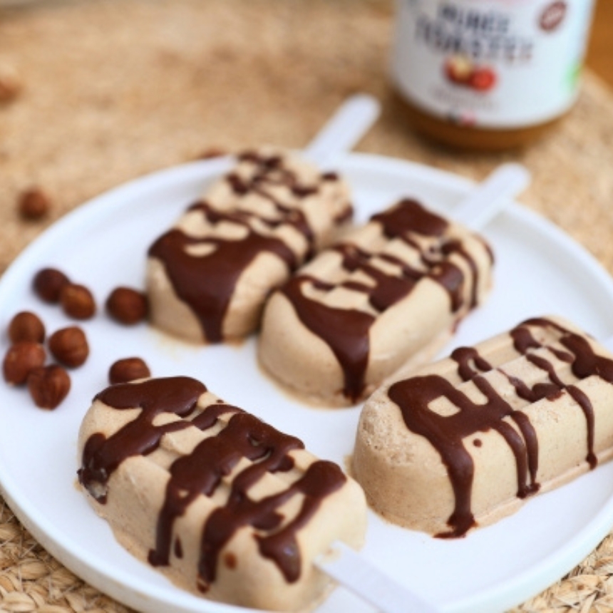 Recette Crème glacée vegan aux noisettes et sans sucre pour enfants
