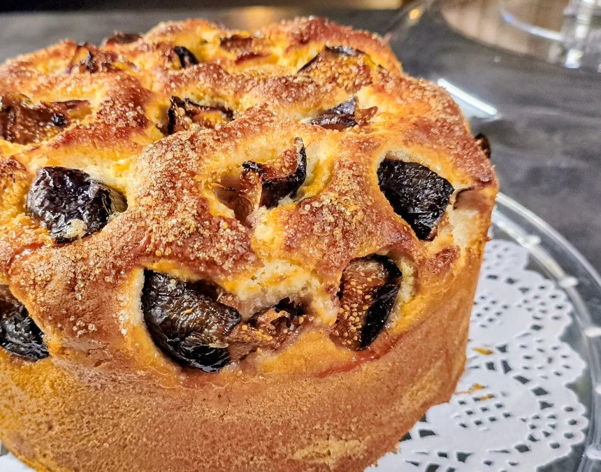 Brioche végétale aux figues fraîches
