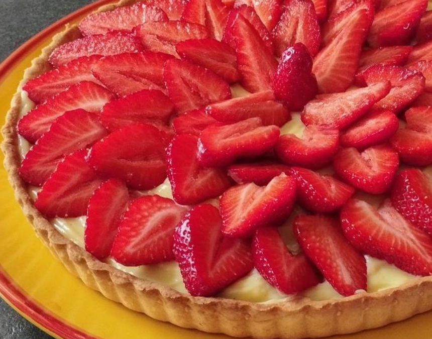 Tarte aux fraises végane